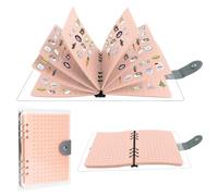 Yallmie 8 Pages Pin Badge Holder Book, Pin Badge Display Case Enamel Pin Display Book, pin storage book Portable Collector Pins Storage, Pin Display Holder for Store Up To 350 Pins (Pink)