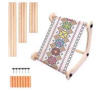Yallmie Adjustable Embroidery Table Stand, Hands-Free Cross Stitch Frame Tapestry Frame Wood Embroidery Table Stand, Embroidery Scroll Frame for Lap or Table Top Cross Stitch Needlepoint