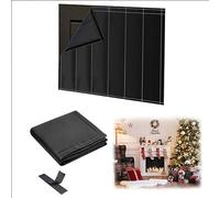 Yallmie Fire Guard Cover, Fireplace Blanket Fireguard 2 Sizes Fireplace Cover, Fireplace Draft Blocker Black Fireplace Blocker Blanket, Fireplace Draft Stopper Stops Overnight Heat Loss (45x34in)