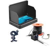 Yallmie Fish Finder Camera, Underwater Fishing Camera with 4.3/5 Inch Ips Monitor Fishfinder Underwater, Waterproof, for Ice River And Boat Fishing (4.3 In)
