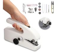 Yallmie Hand Sewing Machine, Pack of 13 Rechargeable Sewing Machine with Sewing Accessories, Portable Mini Electric Sewing Machine Beginners, Quick Stitch Tool for Fabric Clothes, Leather, Denim,