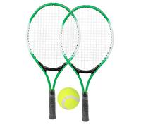 Yallmie Junior Tennis Racquet, Tennis Set With Carry Bag Beginner Rackets, Ball Included, Outdoor Recreational Sport Garden Game (Green)