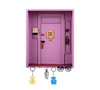 Yallmie Monica's Door Key Holder with 6 Hooks Friends Home Decor, Key Hanger Personalised Key Chain Holder for Entryway, Bathroom, Living Room, Office (Purple)