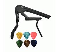 YALLNASL Guitar Capo Quick Change Acoustic Black With Free 6 Pcs Guitar Picks