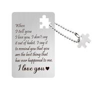YALLNASL wallet card for couple, silver, S, I Love You