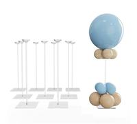 YALLOVE Clear Acrylic Tabletop Balloon Stand Kit, 60 CM 10 Pack Balloon Stick Holder with Base for Centerpiece Party Decoration (Balloons Not Included)