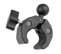 YALLSAME 1'' Ball Clamp Mount Base with Tough-Claw for Handlebar Rail 0.8'' to 1.97'' in Diameter, 1'' Ball Adapter for RAM Mounts B Size Double Socket Arm & Bike/Motorcycle/Phone Holder