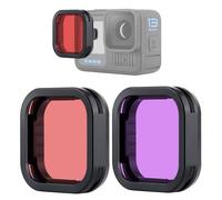 YALLSAME 2-Pack Underwater Filter for GoPro Hero 13 Black, Red & Magenta Lens Filter Set for GoPro 13, Ideal for Snorkeling/Shallow Dive Photography Color Correction