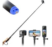 YALLSAME 46'' Long Extendable Selfie Stick Waterproof Extension Pole Monopod Hand Grip for GoPro Hero 13 12 11 10 9 8 7 6 5 4 Black Mini Max Session Insta360 AKASO SJCAM DJI OSMO Action Cameras
