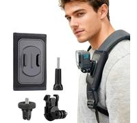 YALLSAME Backpack Strap Mount for GoPro Hero 13 12 11 10 9, 360° Base Hands-Free Shoulder Clip Holder Compatible with Insta360, Osmo Action 6 5 Pro 4 3 -Non-Slip POV Mount for Hiking, Travel&Vlogging