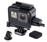 YALLSAME Frame Mount Case for GoPro HERO 7 6 5 with Lens Cap Tripod Adapter Protective Skeleton Housing Accessories for GoPro 5 6 7 Black Silver White HERO 2018