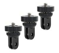 YALLSAME Tripod Adapter Mount for GoPro Camera Go Pro Mount Accessories, Standard 1/4 Inch - 20 Conversion Attachment Adapters for GoPro Hero 13 12 11 10 9 8 7 6 5 4 3, DJI OSMO Action 3-PACK