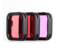 YALLSAME Underwater Dive Filter for GoPro 5 6 7 Super Suit Waterproof Housing Case, Red + Light Red + Magenta Filter Set for Color Correcting in Underwater Photography