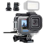 YALLSAME Vlog Case for GoPro Hero 13 12 11 10 9 Black, Skeleton Housing with 2 Cold Shoe Mount, Dustproof, Ideal GoPro Accessories for Vlog Youtube TicToc Recording
