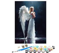 YALNSENN Paint by Numbers, 16x22 in Large Paint by Numbers for Adults Abstract Angel, DIY Oil Paintings Crafts Hobbies for Women Gifts with 3 Brushes and 36 Acrylic Pigment Home Wall Decor SYLWK235