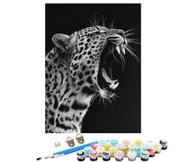 YALNSENN Paint by Numbers for Adults, Paint by Numbers Animal Leopard, Easy DIY Oil Painting Kits on Canvas with Brushes, Hobbies for Women, Painting for Home Wall Decor Gifts 40x54inch SYLWK396