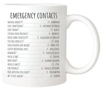 Yalocib Catholic Saints Mug - Emergency Contact List of Saints - Unique Gift for Godmother, Confirmation, Girls - Traditional Catholic Gifts - 11oz Ceramic Coffee Mug/Tea Cup
