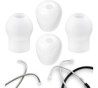 YALOJE 4pcs Stethoscope Ear Tips Replacement, Silicone Stethoscope Ear Pieces, Noise Reduction Earplugs Soft-Sealing Earbuds for Doctors -2 Styles, White