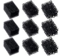 YALOJE 9pcs Stipple Sponge for Makeup, 3 Styles Halloween Blood Scar Wound FX Makeup Tools, Face Paint Sponges for Cosplay, Art, Party Special Effects - Black