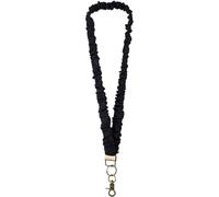 YALOJE Scrunchie Lanyards, Stretchy Teacher Lanyard with Lobster Clasp, Cute Retractable Neck Lanyards for ID Badges, Keys, Cards - Black, 1PCS