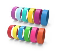 YalsFTY 12 Pack Colorful Silicone Bracelets for Kids & Teens, 2.1” Inner Diameter, Waterproof Rubber Wristbands Party Favors, School Rewards, Outdoor Activities
