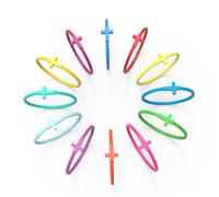 YalsFTY Silicone Cross Bracelets, S, Silicone, Amethyst