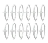 YalsFTY Silicone Cross Bracelets, S, Silicone, Amethyst