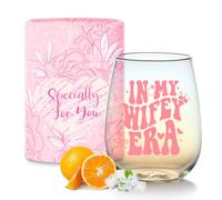 Yalucky Bride to Be Gifts Cool Bridal Shower Wedding Engagement Gift for Her Classy Bachelorette Gift for Brides Best Friend Sister Colleagues Wine Glasses 16oz Wifey Cup Honeymoon Gifts