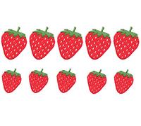 Yalulu 10Pcs Red Strawberry Embroidery Patch Iron On Stickers Badge for Clothes Jeans Appliques DIY Clothes Bag Sewing Patches