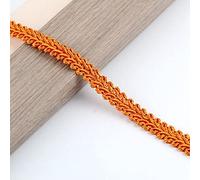 Yalulu 11.5 Meter Gimp Braid Trim Embroidery Twist Fabric Cord Lace Trim Sewing Trimming Handmade Basic Trim Decorative Ribbon (Orange)