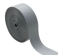 Yalulu 20 Meters Safety Reflective Fabric Tape, 10-50mm Silver Highlight Reflective Ribbon Edging Braid Trim for Sew On Clothes, Hats and Handbags (25mm Wide)