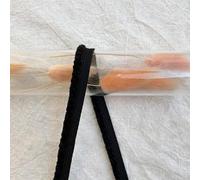 Yalulu 20 Yards Velvet Piping Trim, 10mm Wide Piping Cord Trim Piping Tape for Sewing DIY Crafting Fabric Edge Trim (Black)