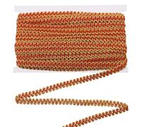 Yalulu 25 Meters Metallic Braid Lace Trim, 14mm Gimp Braid Polyester Fabric Sewing Glitter Trimmings Decorative for Costume or Jewelry, Crafts and Sewing (Red-GD)