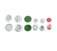 Yalulu 2Pcs Christmas Jar Silicone Moulds, Storage Box Mold with Lid, Christmas Candle Holder Epoxy Casting Molds