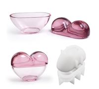 Yalulu 3D Heart Storage Box Resin Moulds, Jar Epoxy Mold Jewelry Holder Resins Casting Mold with Lid for Trinket Candy Box Organizer Bottle