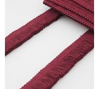Yalulu 5 Meters 38mm Cotton Fringe Tassel Trim, Fringe Lace Sewing Fringe Trimming for Latin Dress/Bags/DIY Decoration/Clothes Accessories (W-Red)