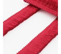 Yalulu 5 Meters 38mm Cotton Fringe Tassel Trim, Fringe Lace Sewing Fringe Trimming for Latin Dress/Bags/DIY Decoration/Clothes Accessories (Red)