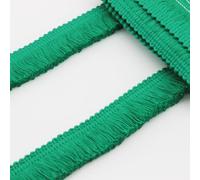 Yalulu 5 Meters 38mm Cotton Fringe Tassel Trim, Fringe Lace Sewing Fringe Trimming for Latin Dress/Bags/DIY Decoration/Clothes Accessories (Green)