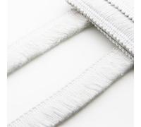 Yalulu 5 Meters 38mm Cotton Fringe Tassel Trim, Fringe Lace Sewing Fringe Trimming for Latin Dress/Bags/DIY Decoration/Clothes Accessories (White)