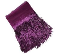 Yalulu 5 Yards x 20cm Latin Fringe Tassel Trimming, Sequins Fringe Trim Sewing Tassel Trim Latin Samba Dance Clothing Curtain Lace Trim (Purple)