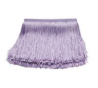 Yalulu Purple 10m x 15cm Wedding Fringe Trim - Polypropylene Blend, Polyester - Solid Purple