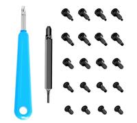 Yaluyo RingDoorbell Screws Replacement, Blue Double-Ended T6 T15 Screwdriver Kit with 20Pcs/5Set Doorbell Security Screws for Camera Video Doorbell Maintenance and General Household Tasks