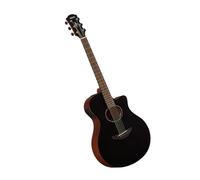 YAMAHA APX600M Electro-Acoustic Guitar - Matte Finish, Slim Thinline Body, 25” Scale, Solid Top, System65 Pickup with EQ and Tuner - Smokey Black