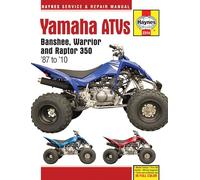 Yamaha Banshee Warrior & Raptor ATVs 1987 - 2010 (Haynes Service & Repair Manual)