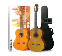 Yamaha C40II Standard Classical Guitar Package with Soft Case Tuner, Natural