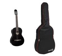 Yamaha C40II Full Size Classical Concert Guitar - Black & RockJam DGB-02 Padded Acoustic Guitar Bag with Carry Handle and Shoulder Strap