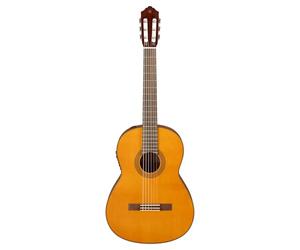 YAMAHA CGX122MS Full-Size Classical Electro-Acoustic Guitar - Solid Engelmann Spruce Top, 650 mm Scale, Nylon Guitar with Rich Tone, Comfortable Playability and System73 Pickup - Natural Matte