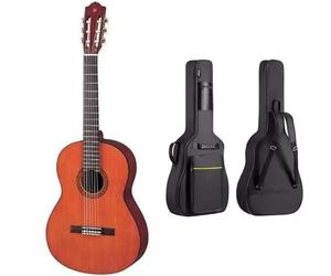 Yamaha CS40II Classical Guitar for Learners, 3/4 Size - Traditional Western Body - Natural & CAHAYA 40 41 Inch Acoustic Guitar Bag Waterproof Guitar Case Gig Bag 8MM Padding, CY0152