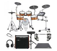 Yamaha DTX10K-X RW Electronic Drum Kit Double Pedal Complete Bundle