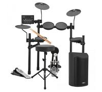 Yamaha DTX432 Electronic Drum Kit with Stool Sticks and sideKIK Amp